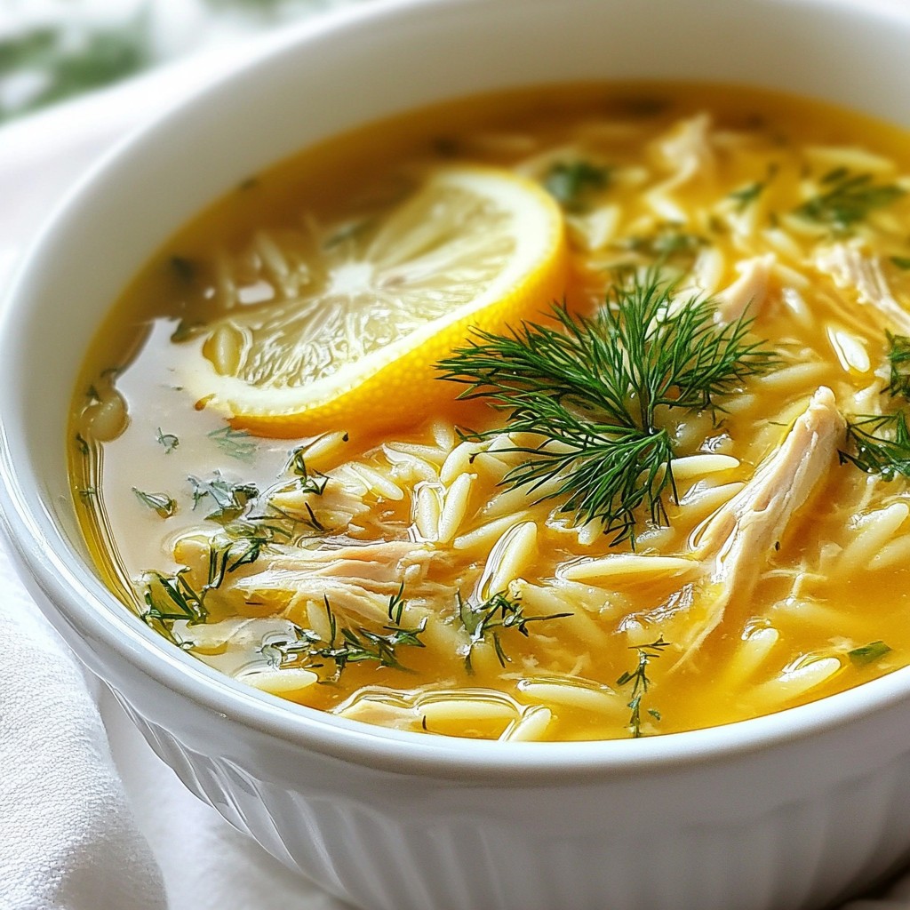 Greek Lemon Chicken Soup Flavorful and Easy Recipe