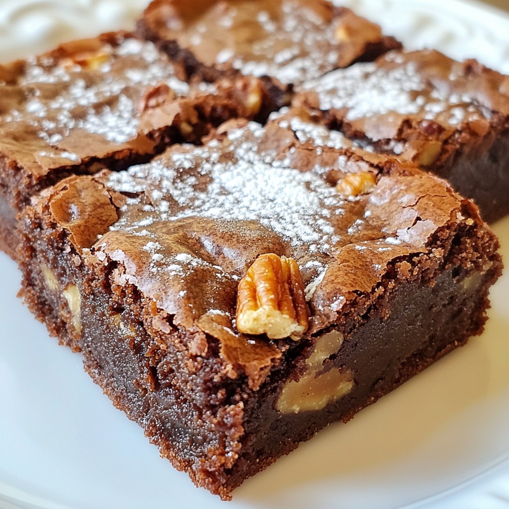 Rich Old-Fashioned Southern Pecan Brownies Delight