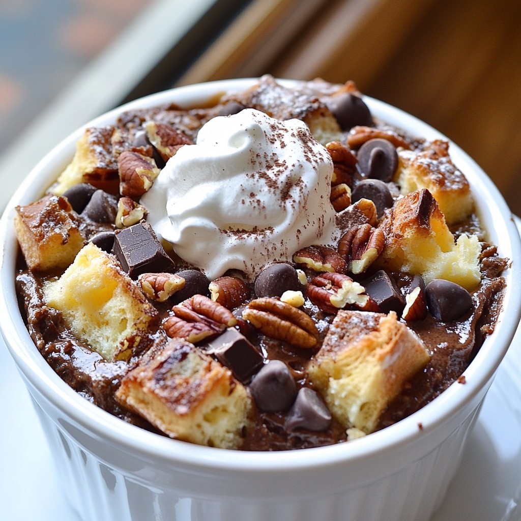 Homestyle Southern Chocolate Bread Pudding Delight