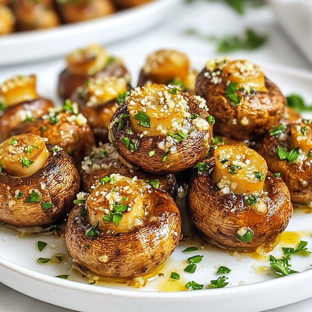Garlic Parmesan Air Fryer Mushrooms Savory Side Dish