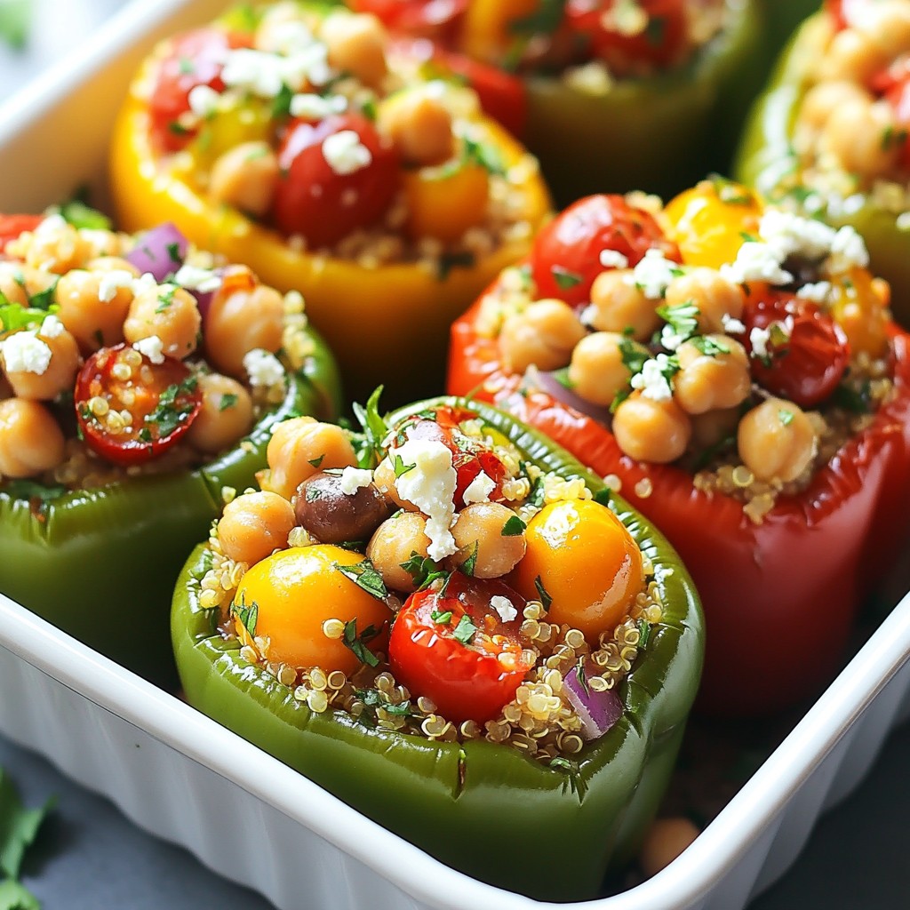 Mediterranean Quinoa Stuffed Peppers Flavorful Dish