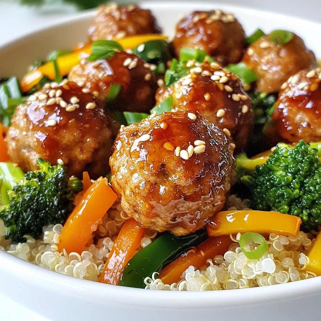 Teriyaki Meatless Meatball Bowls Flavorful and Nutritious