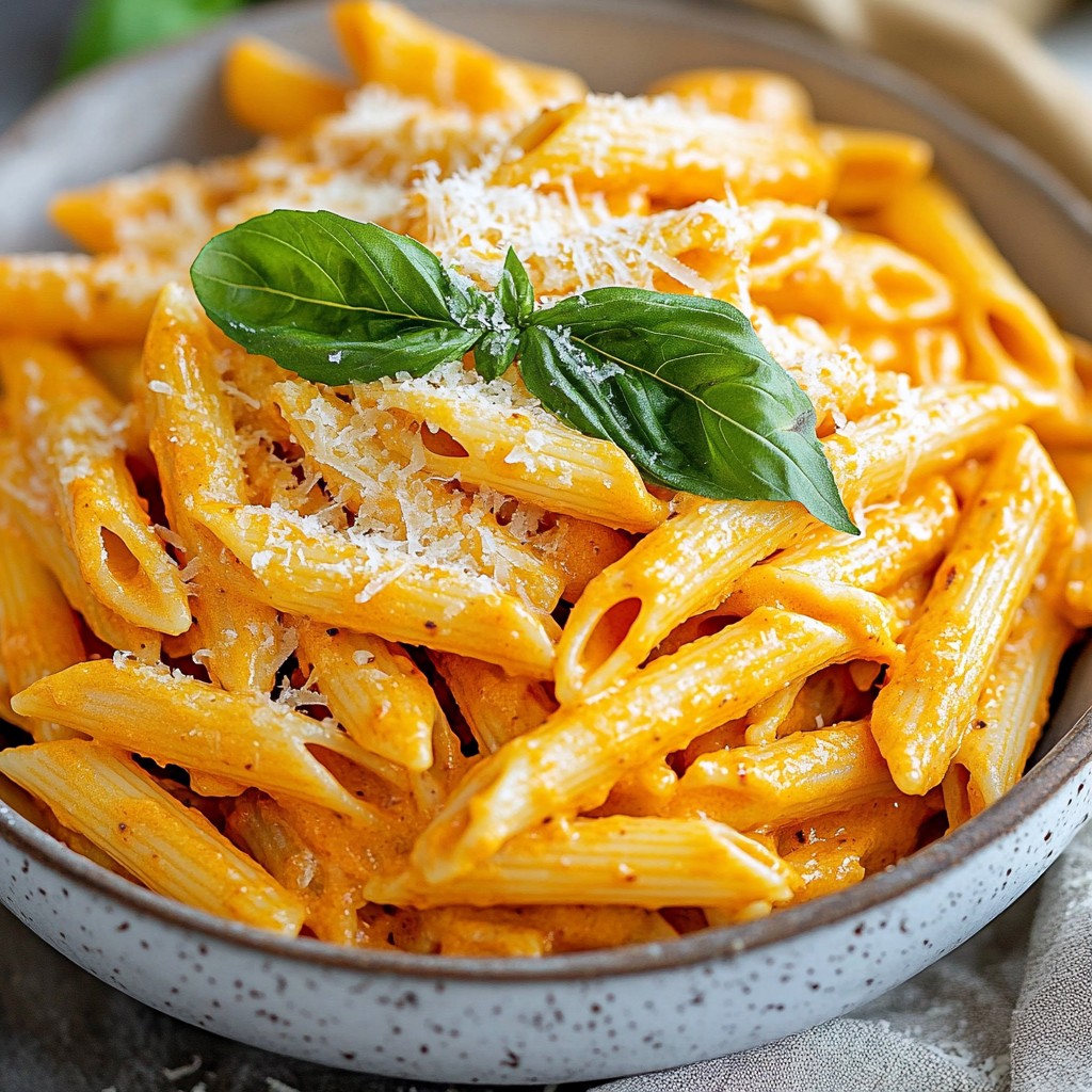 Creamy Roasted Red Pepper Pasta Simple and Delicious