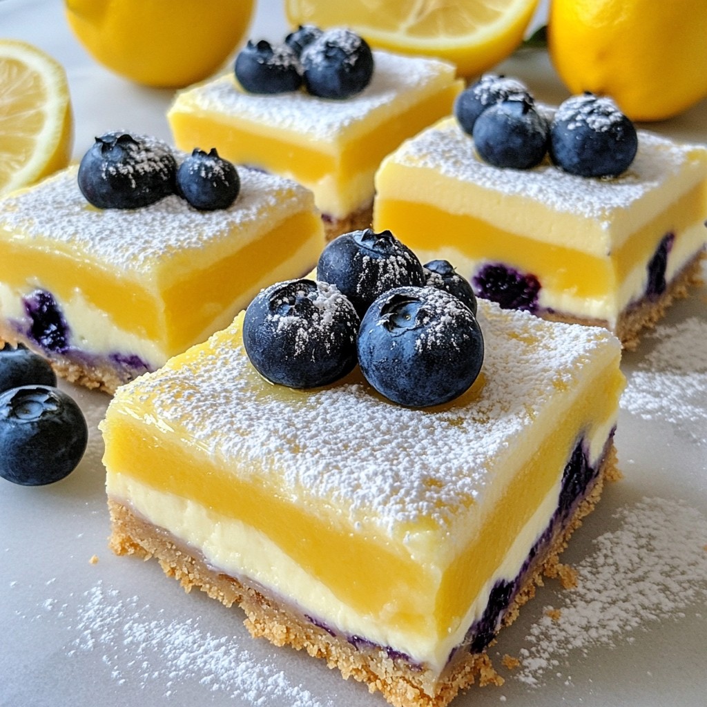 Lemon Blueberry Cheesecake Bars Simple and Delicious