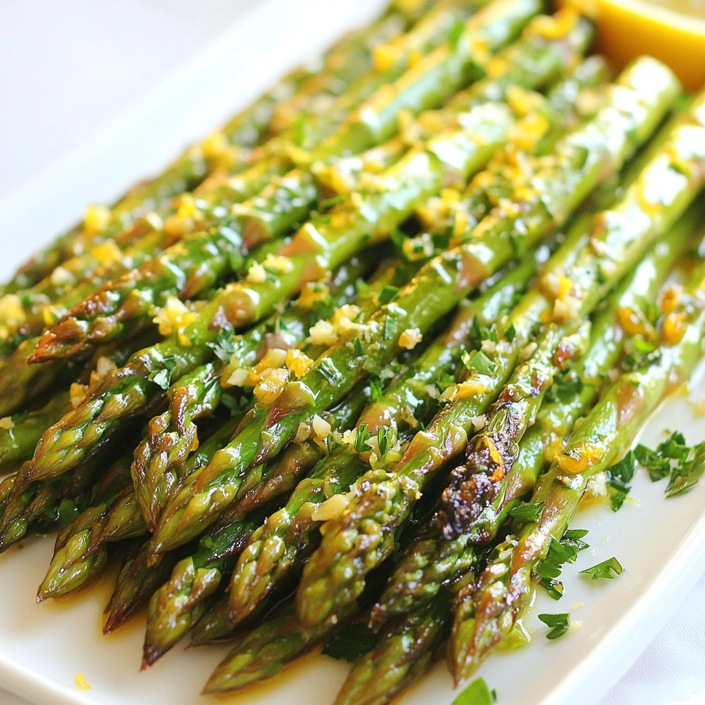 Garlic Lemon Roasted Asparagus Simple and Tasty Side