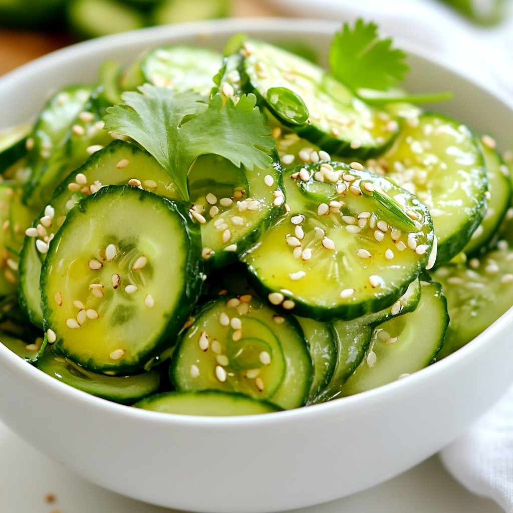 Ginger Sesame Cucumber Salad Fresh and Crunchy Recipe