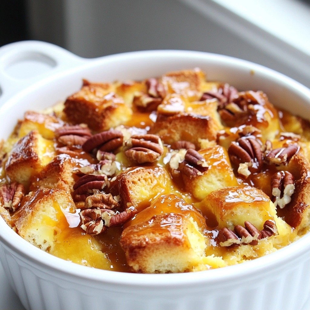 Cozy Southern Bread Pudding with Caramel Drizzle Treat