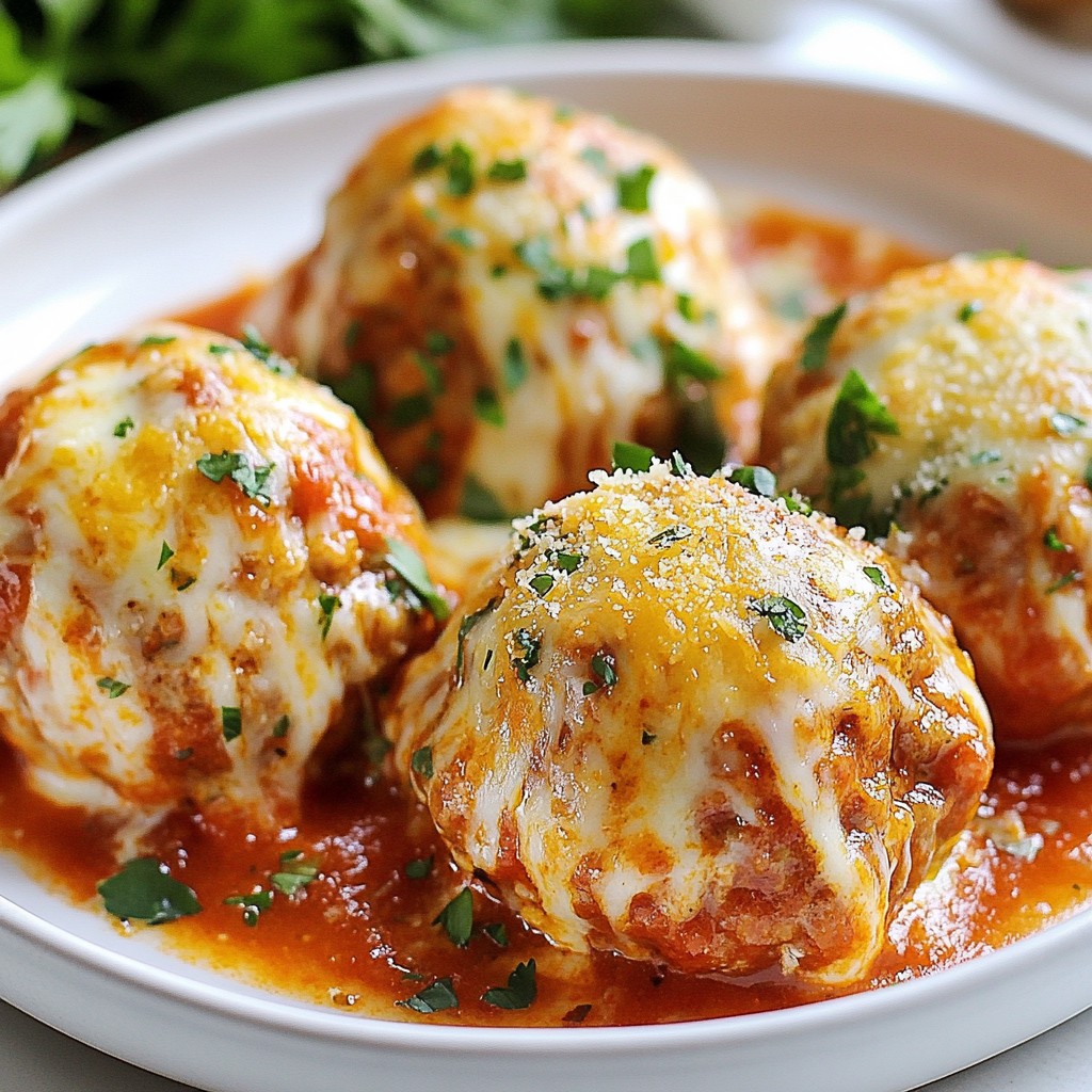 Chicken Parmesan Meatballs Simple and Savory Meal