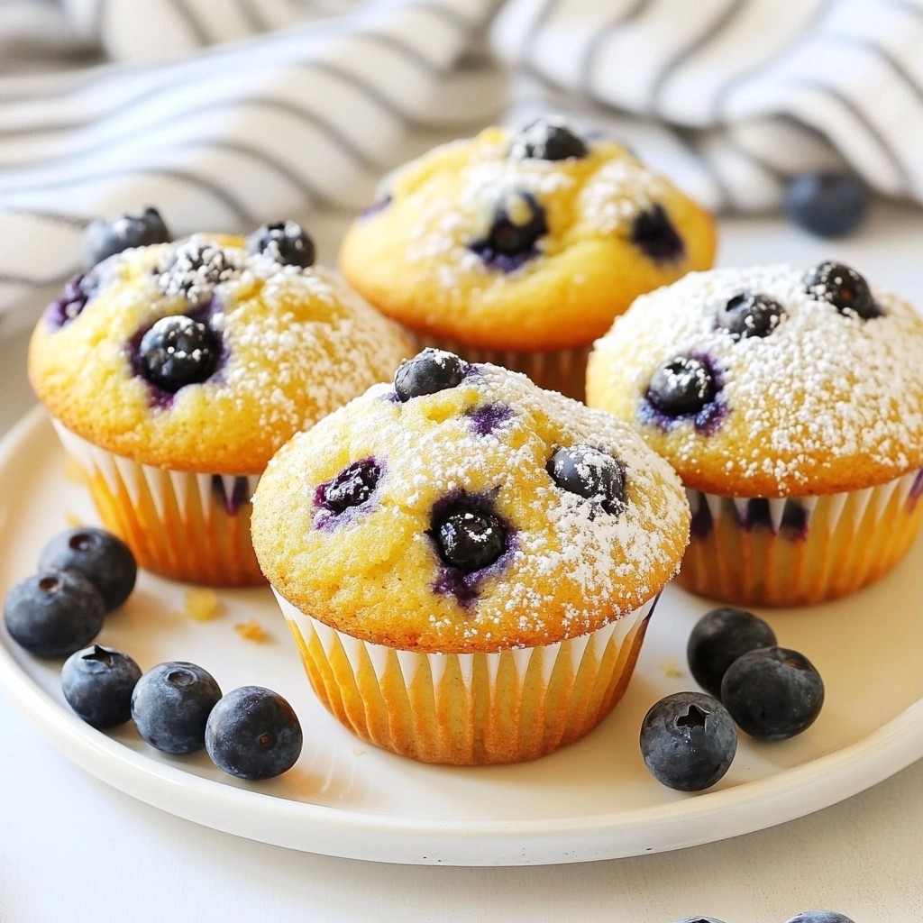 Fluffy Homestyle Blueberry Buttermilk Muffins Recipe