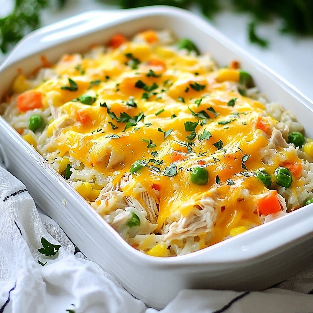 Creamy Homestyle Chicken and Rice Casserole Easy Meal