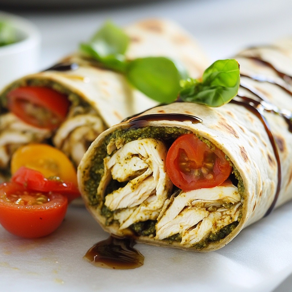 Pesto Chicken Caprese Wraps Flavorful and Easy Meal