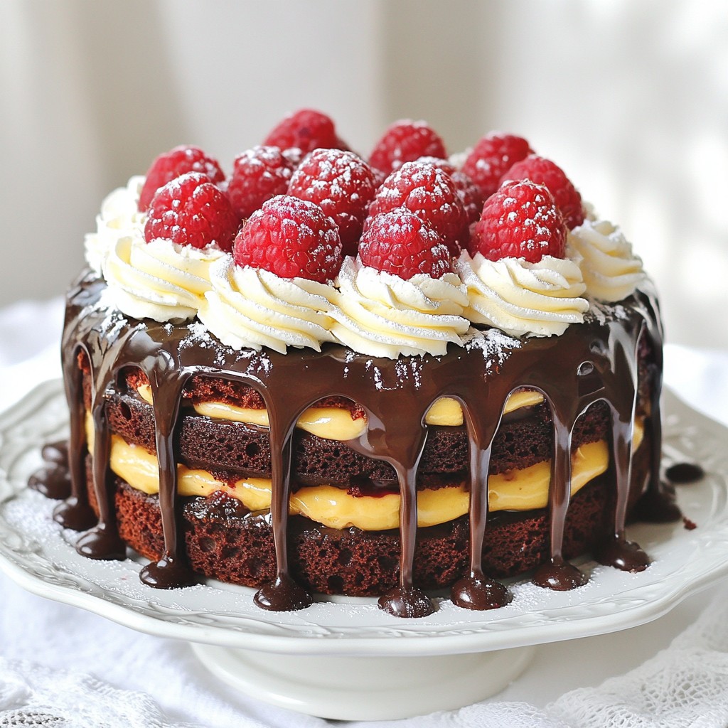 Chocolate Raspberry Truffle Cake Delicious and Easy