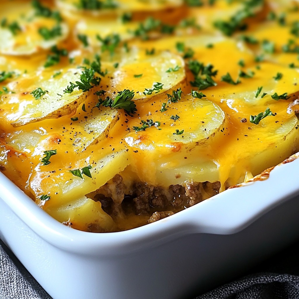 Cozy Homestyle Beef and Potato Casserole Delight