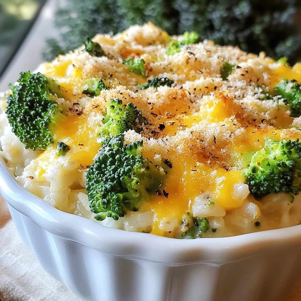 Homestyle Cheesy Broccoli and Rice Casserole Dish
