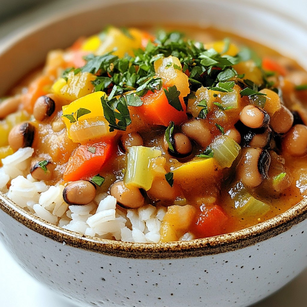 Hearty Southern Black-Eyed Pea Stew with Rice Delight
