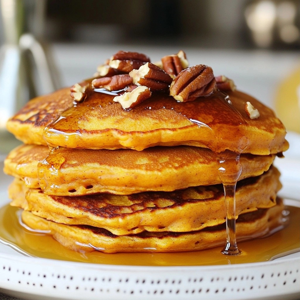Fluffy Southern Sweet Potato Pancakes with Pecans Delight