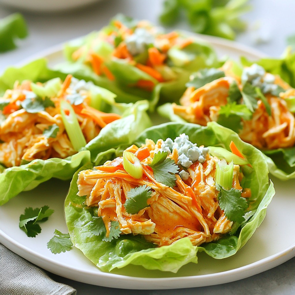 Buffalo Chicken Lettuce Wraps Flavorful and Fun Meal
