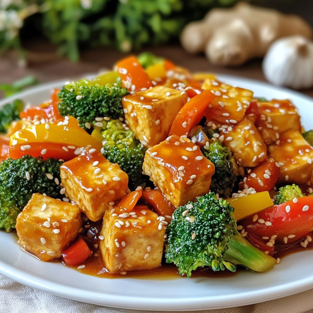 Savory Sesame Ginger Tofu Stir Fry Quick and Easy Recipe