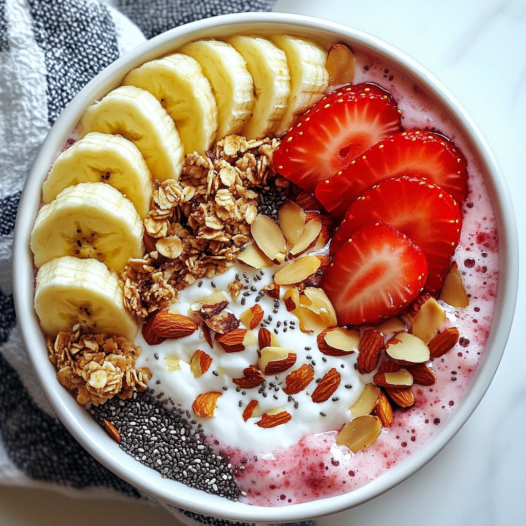 Strawberry Banana Smoothie Bowl Energizing and Nutritious