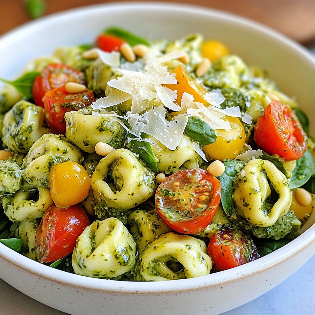 Creamy Pesto Tortellini Salad Fresh and Flavorful Dish