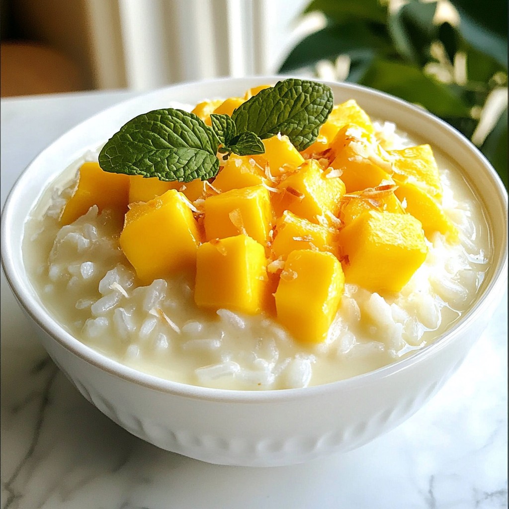 Coconut Mango Rice Pudding Creamy and Delightful Treat