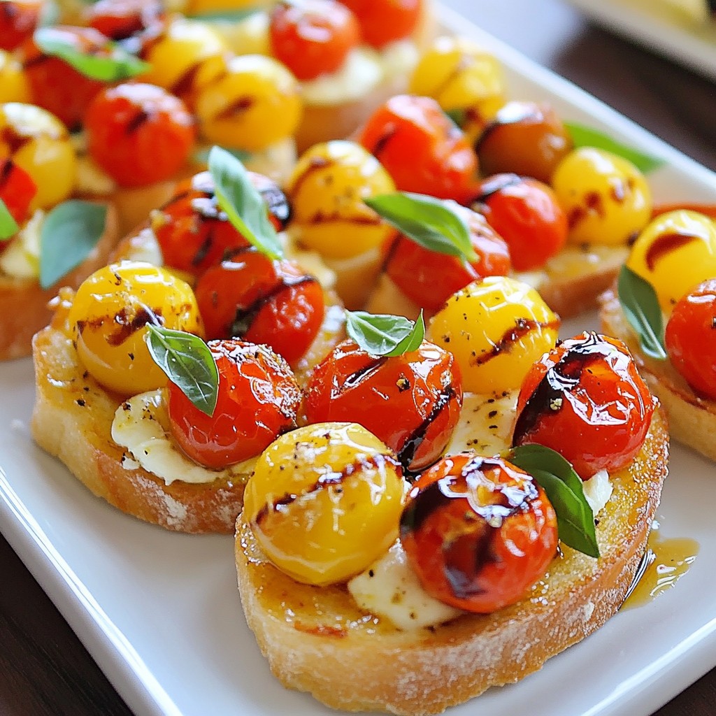 Roasted Tomato Basil Bruschetta Delightful Snack Idea