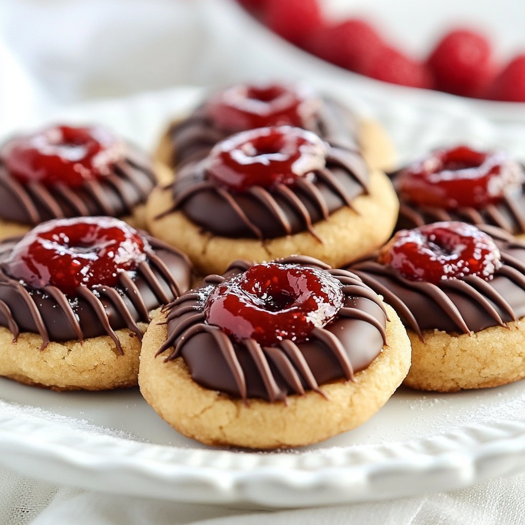 Raspberry Chocolate Thumbprint Cookies Delightful Treat