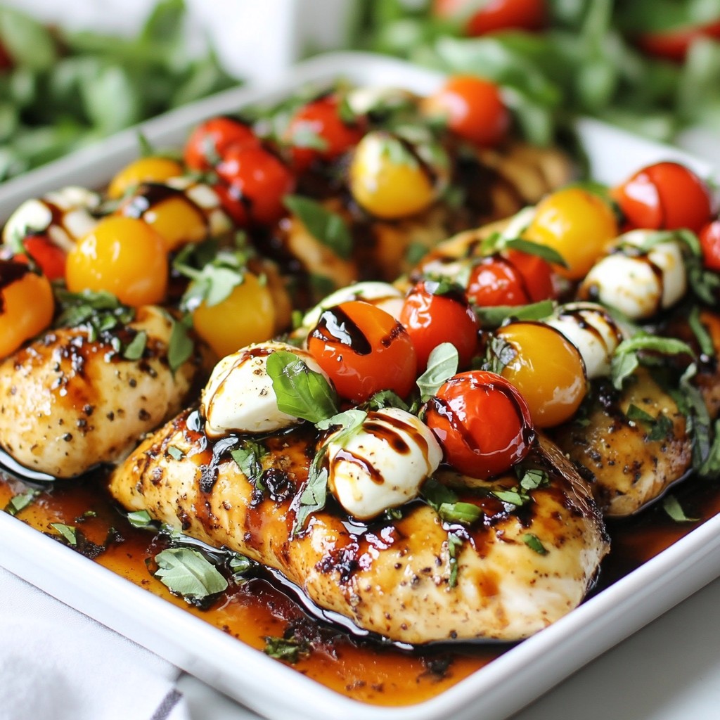 Balsamic Glazed Caprese Chicken Tasty and Simple Meal