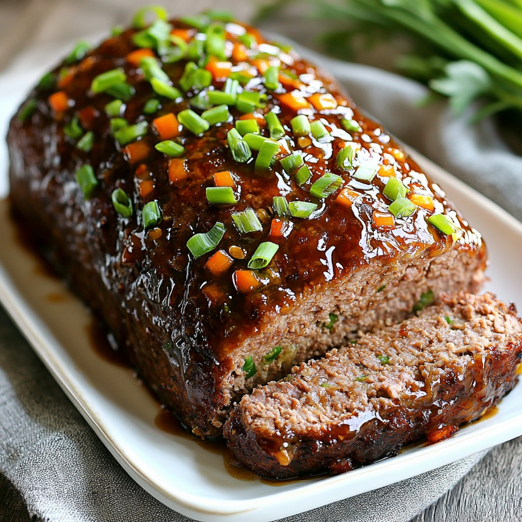 Teriyaki Glazed Meatloaf Deliciously Simple Recipe