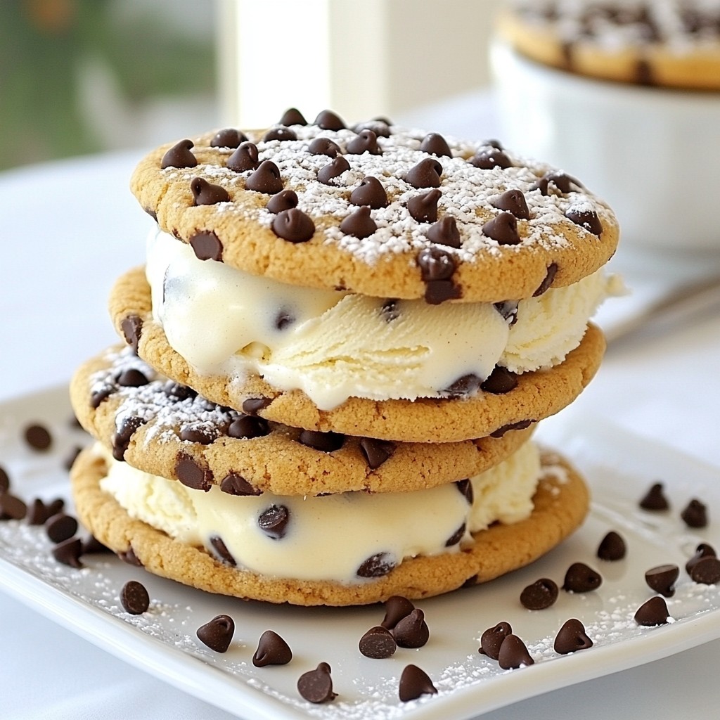 Cookie Dough Ice Cream Sandwiches Delightful Treats
