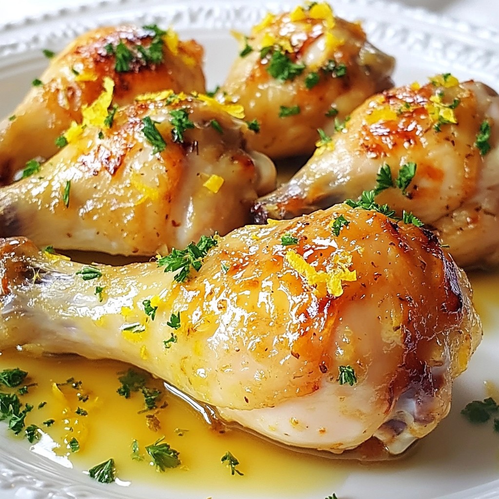 Garlic Butter Lemon Chicken Drumsticks Easy Recipe
