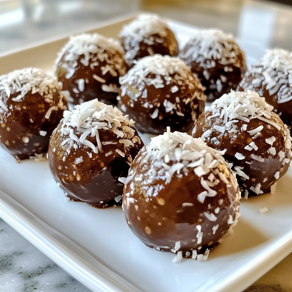 Chocolate Coconut Protein Balls Healthy Snack Delight