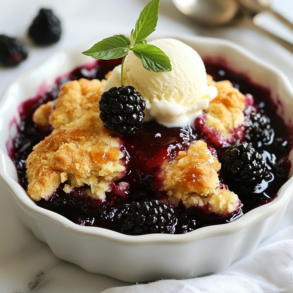 Old-Fashioned Southern Blackberry Cobbler Recipe Easy