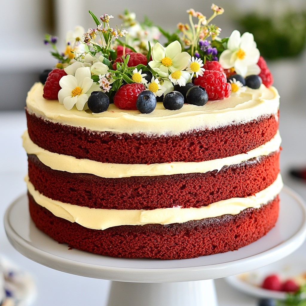Decadent Southern Red Velvet Cake with Cream Cheese Frosting