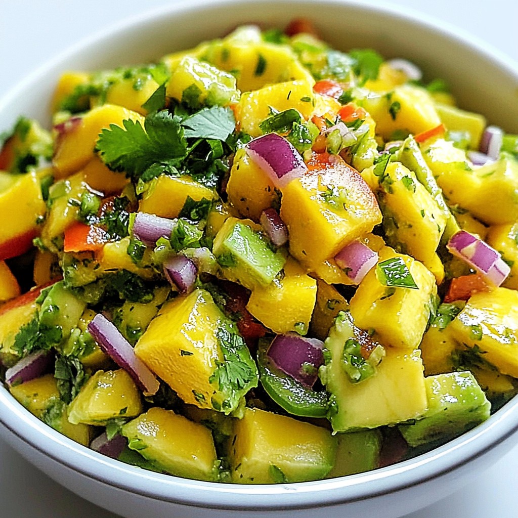 Mango Avocado Salsa Delightful Fresh Flavor Mix