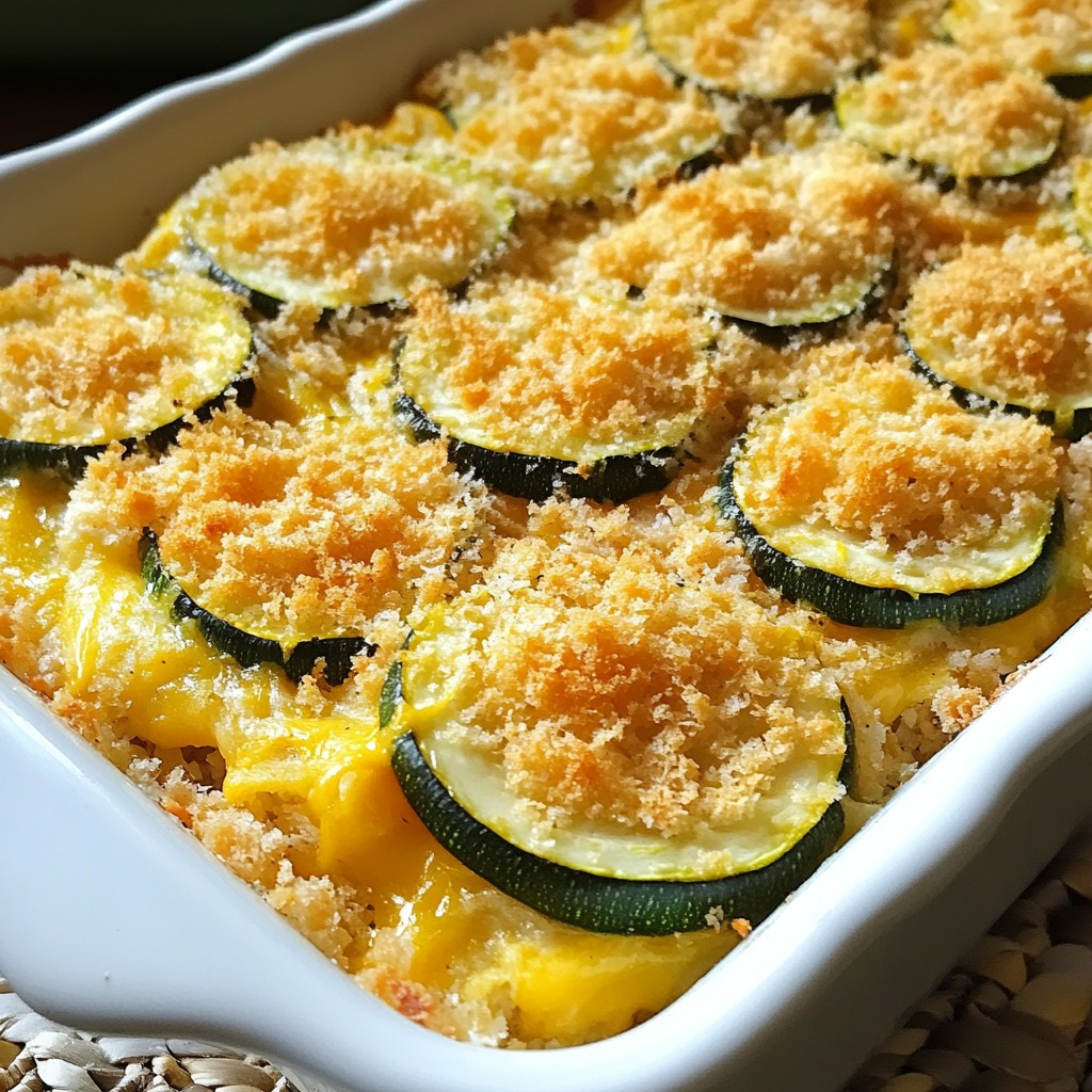 Cheesy Old-Fashioned Homestyle Zucchini Casserole Delight