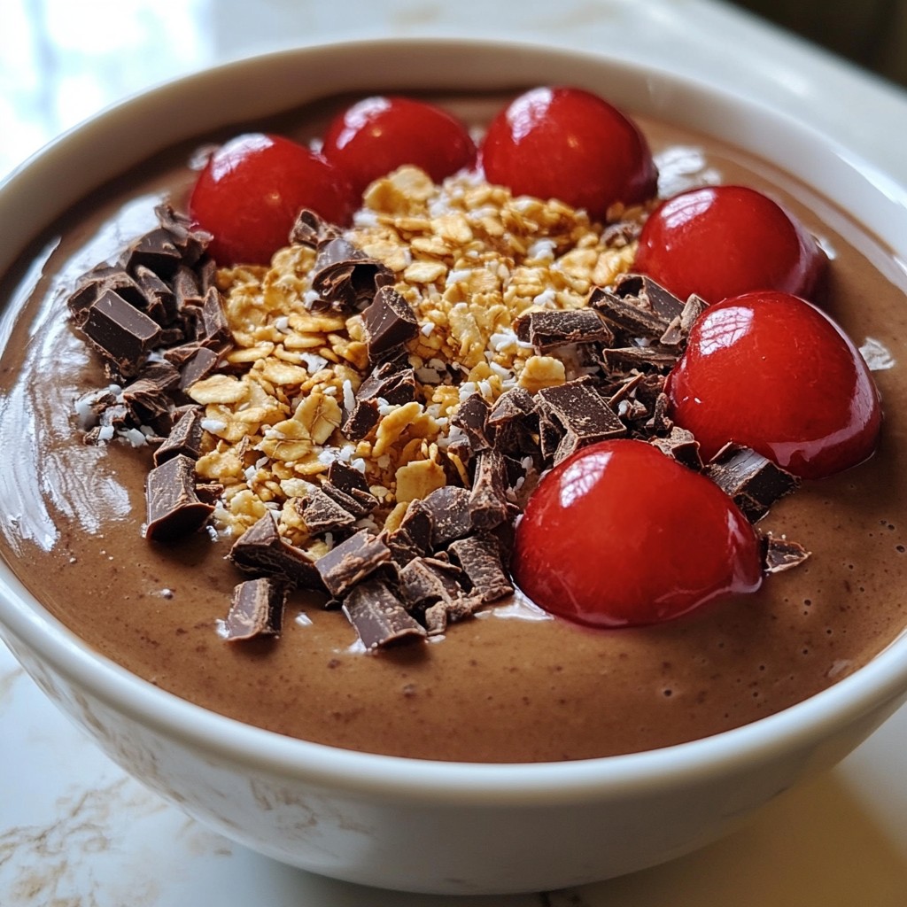 Chocolate Cherry Smoothie Bowl Creamy and Delightful