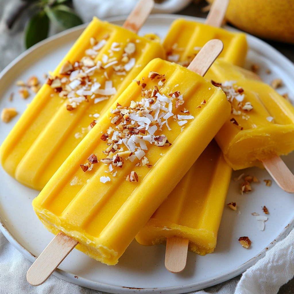 Creamy Coconut Mango Pops Refreshing Summer Treat