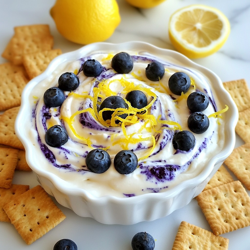 Lemon Blueberry Cheesecake Dip Tasty and Easy Recipe