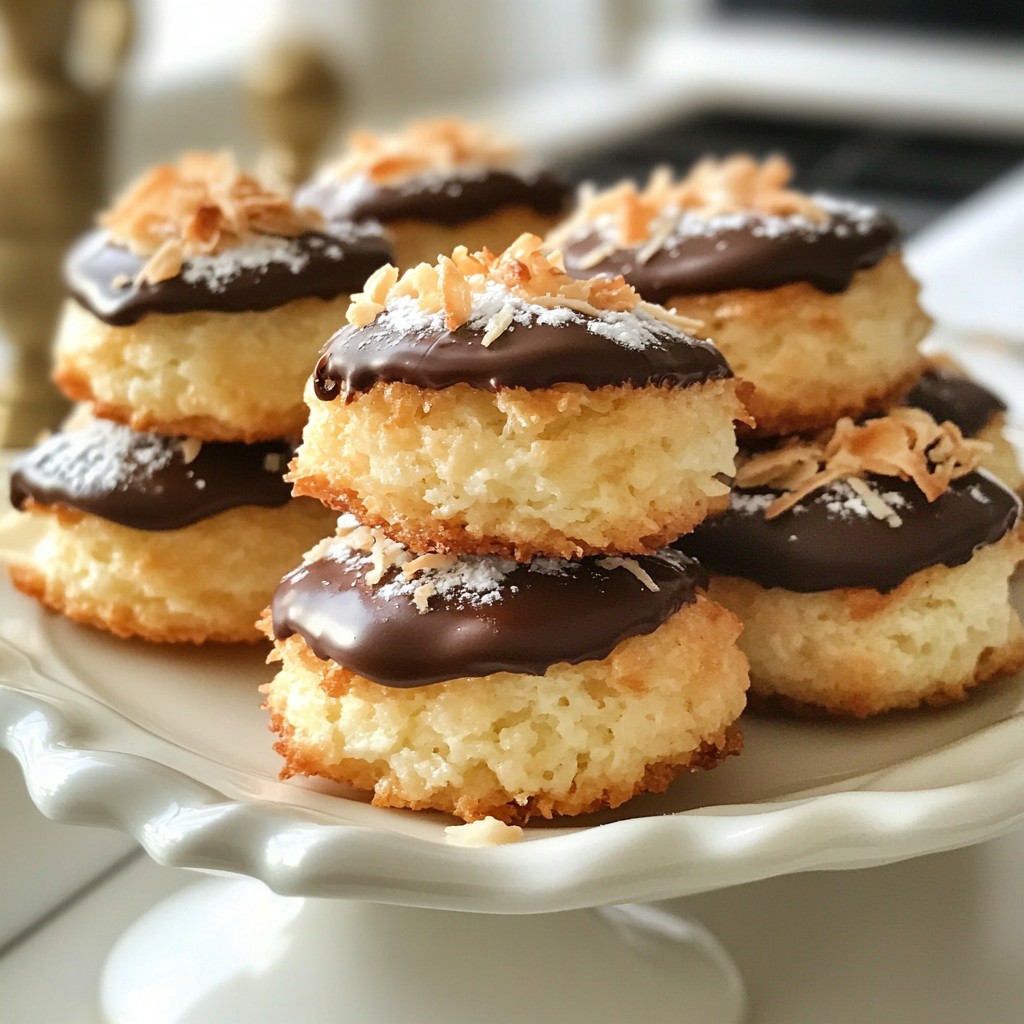 Chocolate Dipped Coconut Macaroons Simple and Tasty