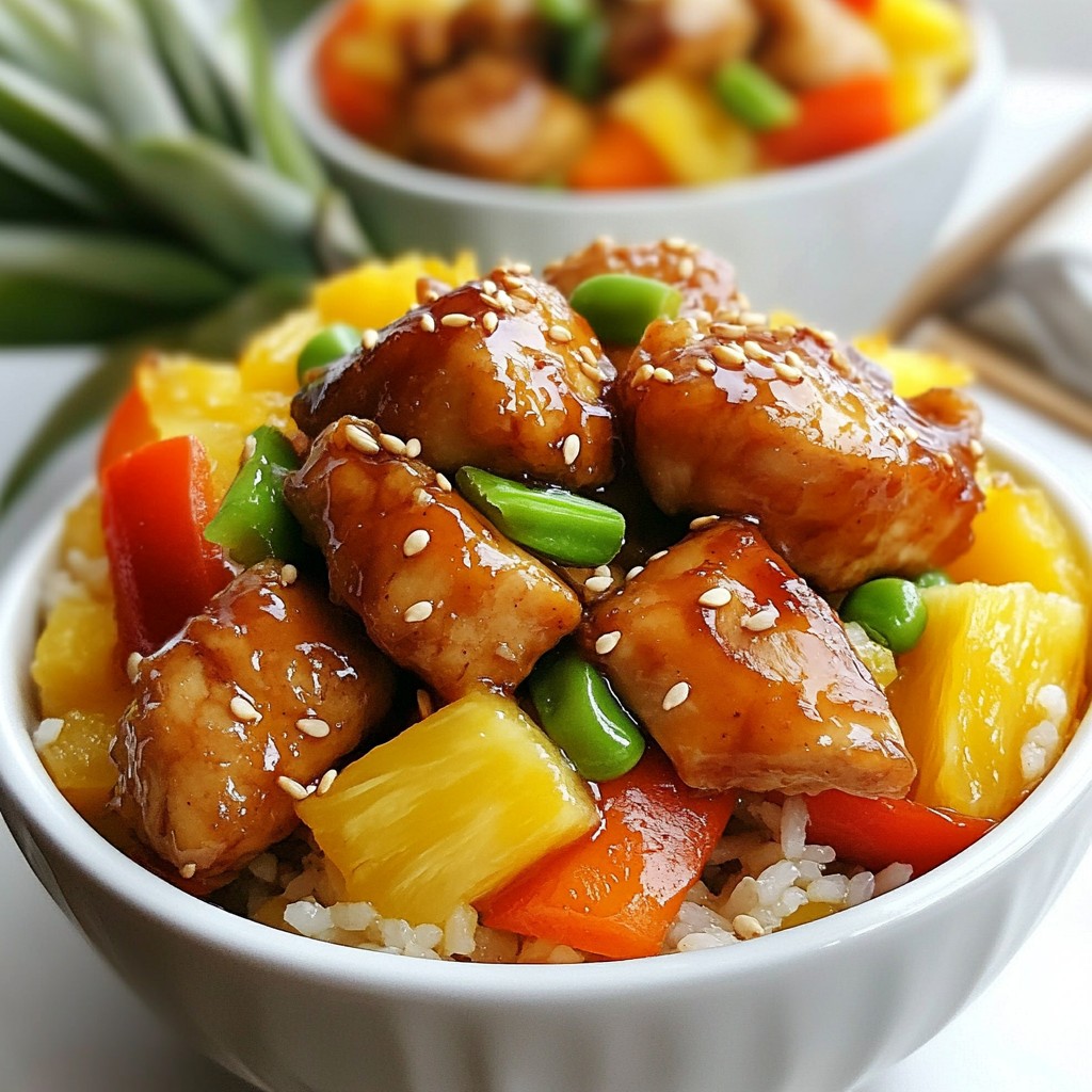 Teriyaki Chicken Pineapple Bowls Flavorful Meal Idea