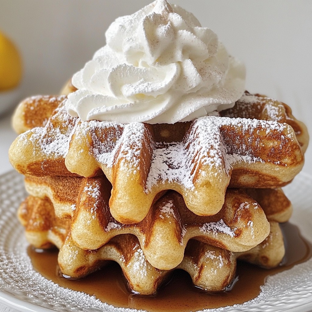Cinnamon Sugar Churro Waffles Irresistible Breakfast Treat