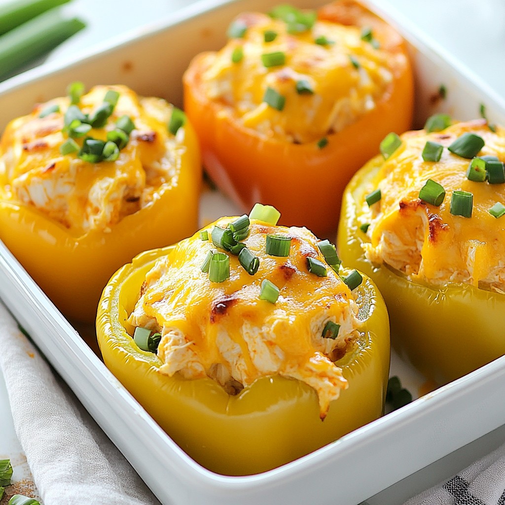 Buffalo Chicken Stuffed Peppers Flavorful and Hearty Dish