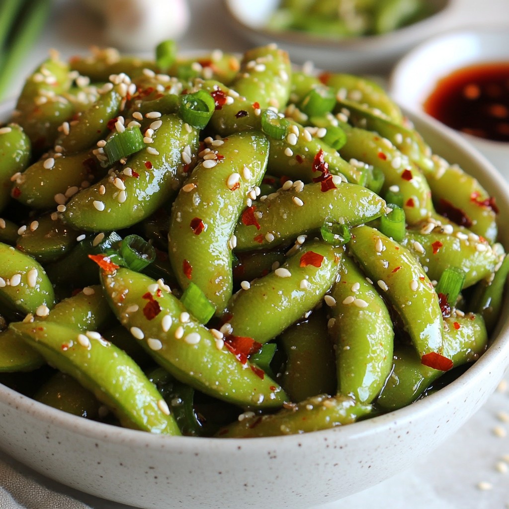 Spicy Garlic Edamame Bold and Flavorful Snack