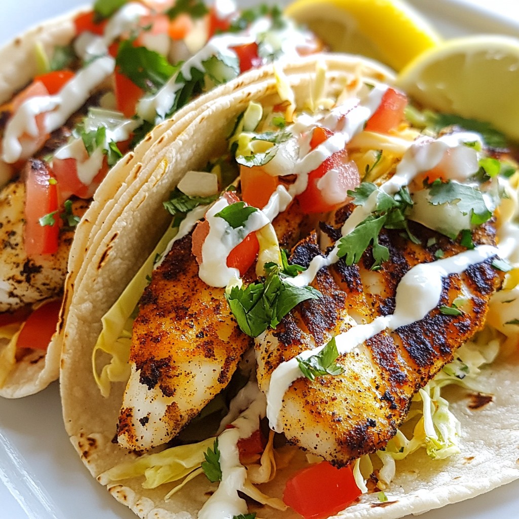 Blackened Fish Tacos with Slaw Flavorful Delight