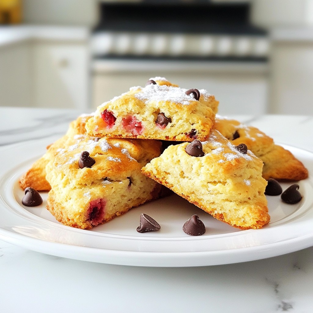 Raspberry Chocolate Chip Scones Irresistible Treat