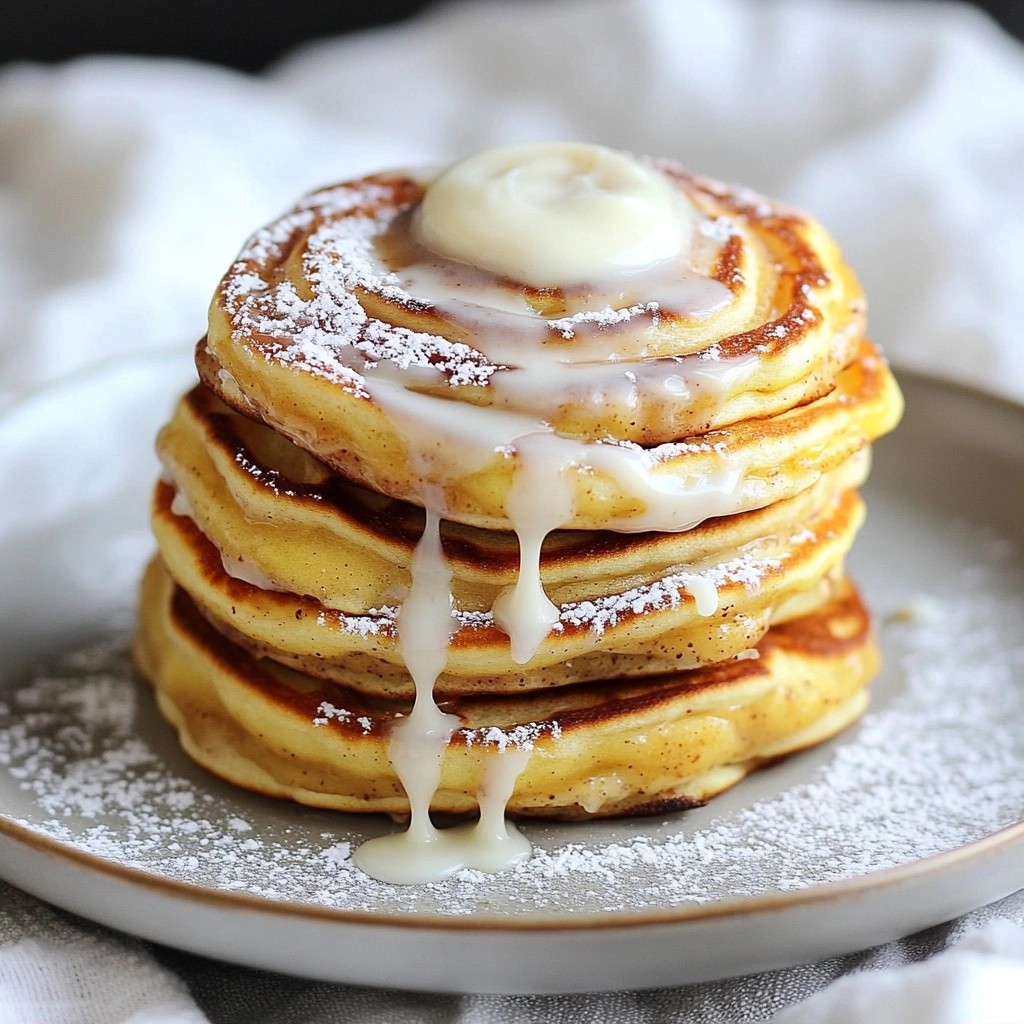 Fluffy Southern Cinnamon Roll Pancakes Delight