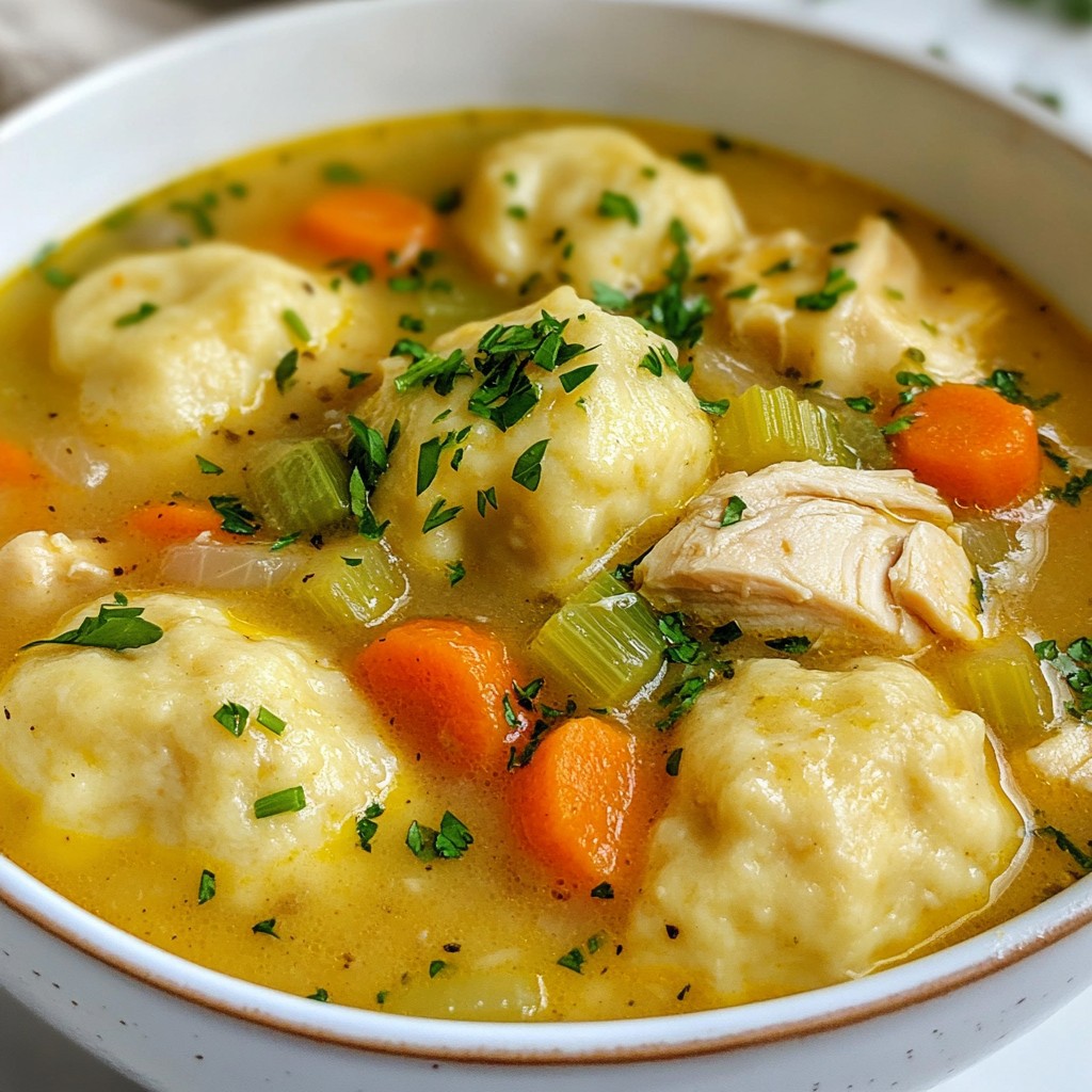 Hearty Southern Chicken and Dumpling Soup Delight
