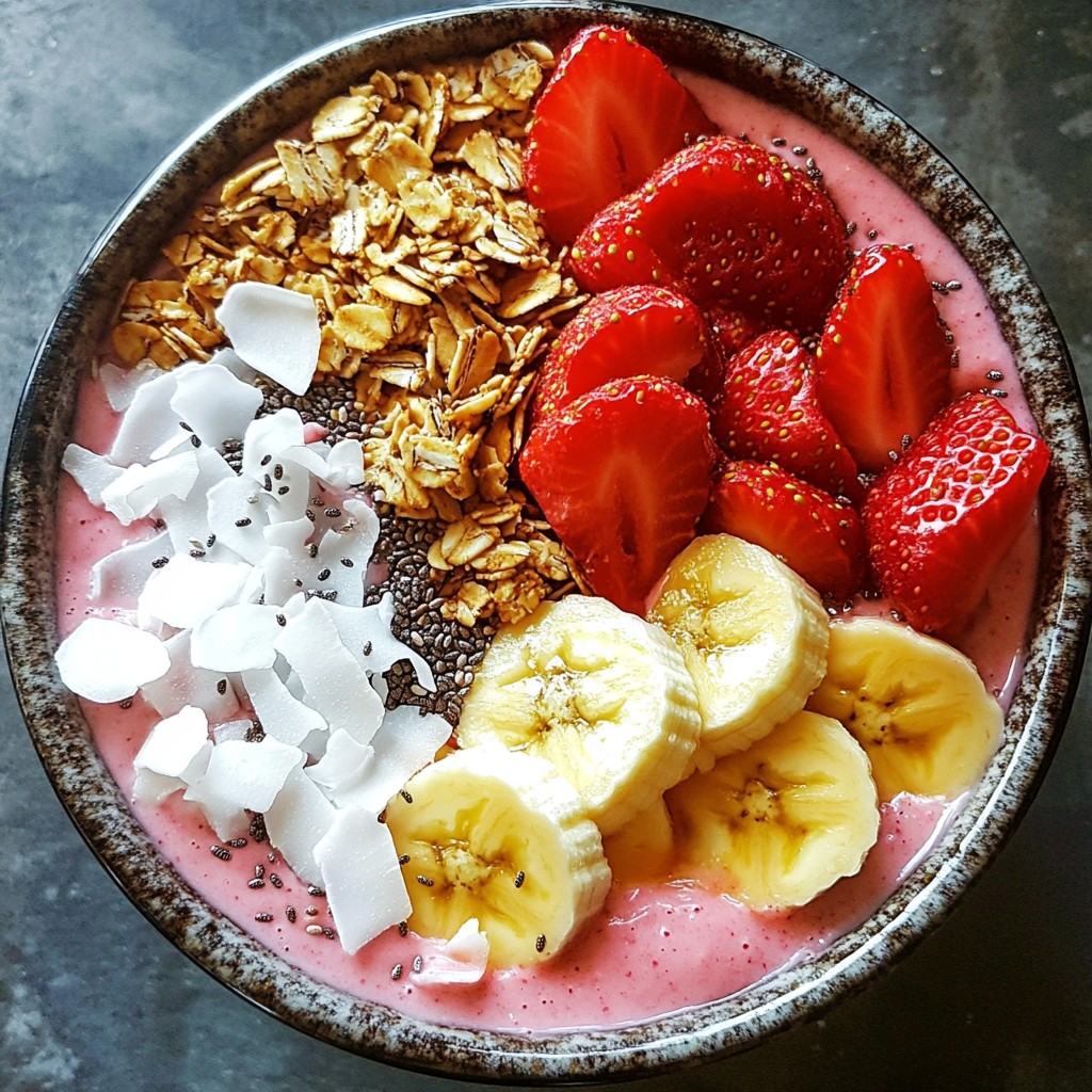 Strawberry Banana Smoothie Bowl Simple and Tasty Treat