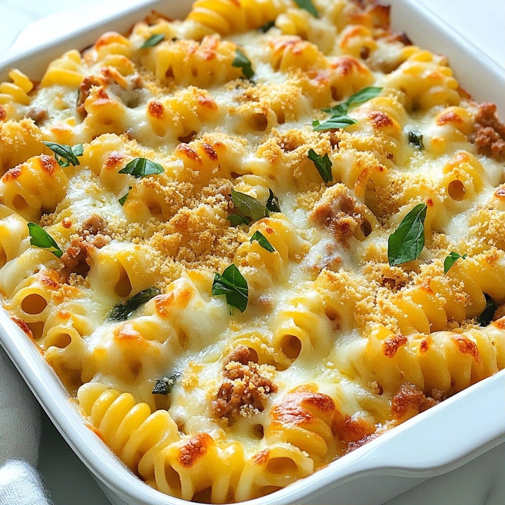 Creamy Homestyle Turkey and Cheese Pasta Bake Recipe